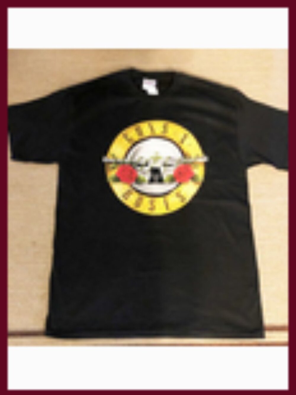 T-shirt Guns N Roses mens new size L chest 42-44" Hanes Heavyweight cotton black